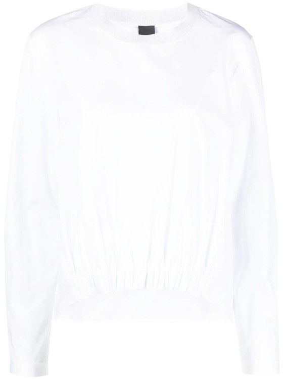 Lorena Antoniazzi Crew-neck Cotton Blouse In White