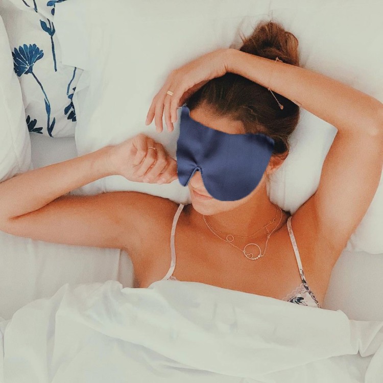 Shop Mayfairsilk Midnight Blue Silk Sleep Mask - 22 Momme Mulberry Silk