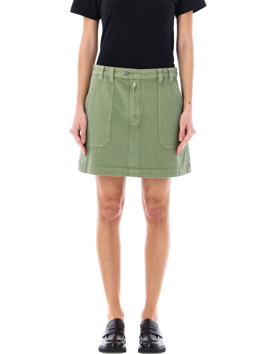 Shop Apc A.p.c. Sarah Mini Skirt In Green