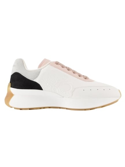 Shop Alexander Mcqueen Oversized Sneakers  - Multi - Leather In White
