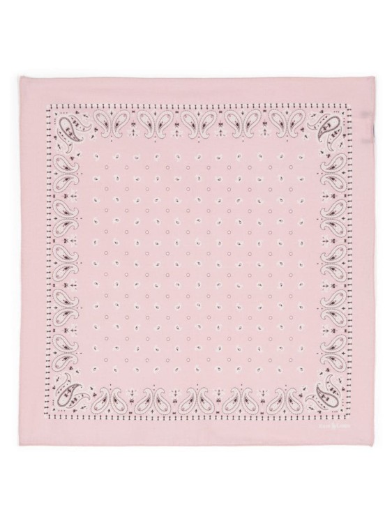 Polo Ralph Lauren Paisley-print Cotton Scarf In Pink