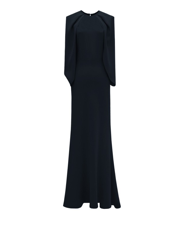 Gemy Maalouf Slim Cut Black Dress - Long Dresses