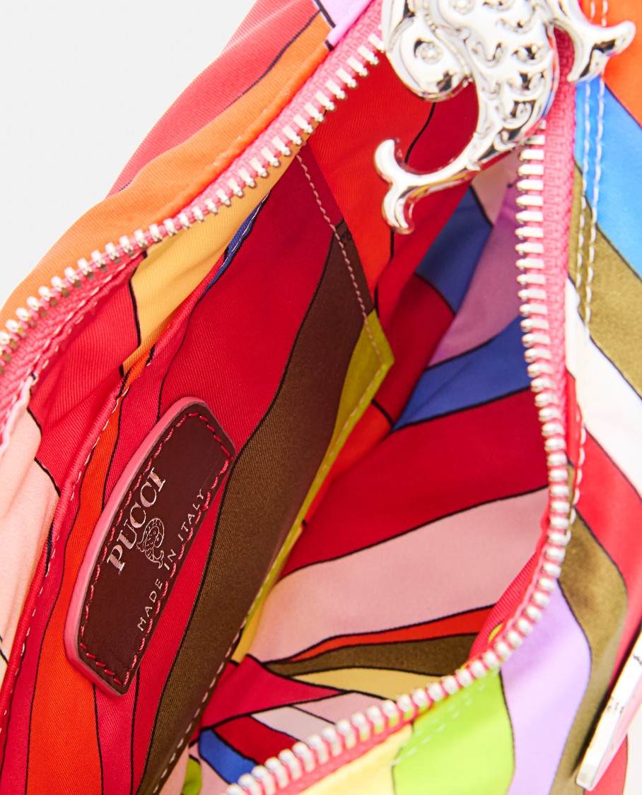 Pucci Nylon Shoulder Bag In Multicolor
