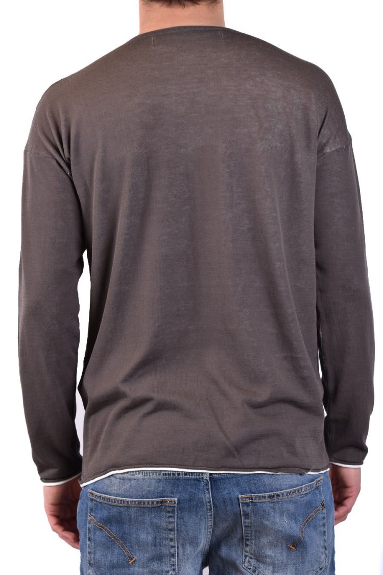 Isabel Benenato Green Cotton Knitwear Sweater In Green