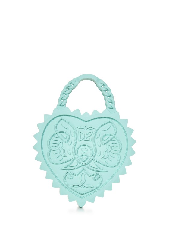 Shop Dsquared2 Heart-shaped Handbag In Blue