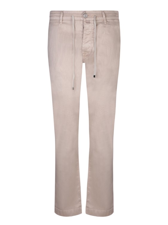Shop Jacob Cohen Linen And Cotton Trousers In Neutrals