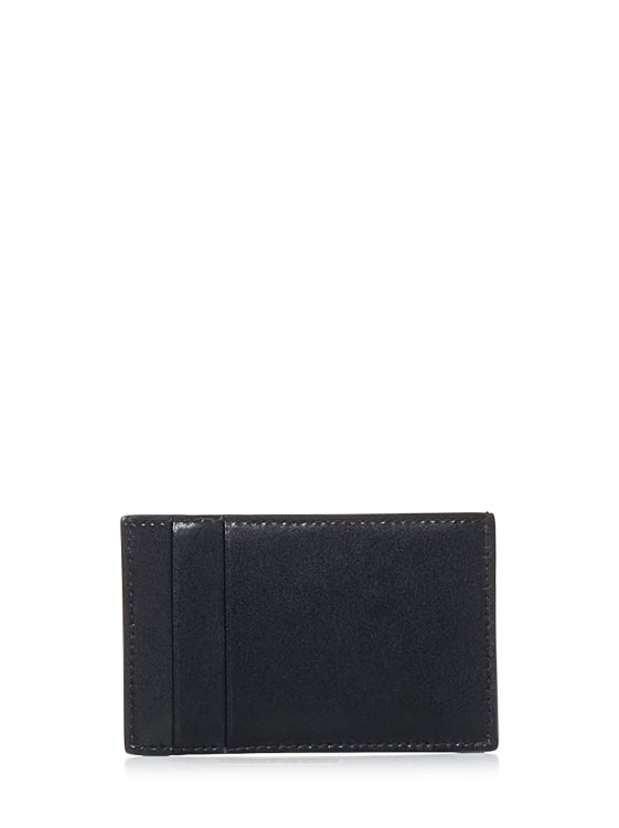 Shop Alexander Mcqueen Black Calf Leather Card Holder