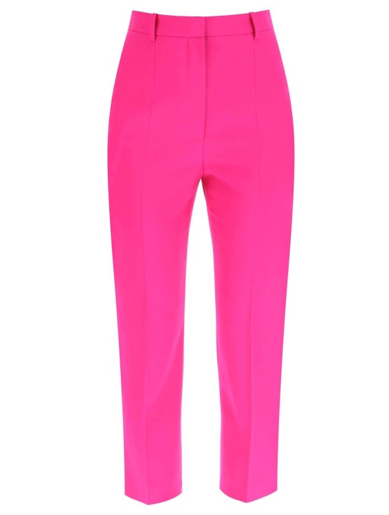 Shop Alexander Mcqueen Classic Wool Trousers In Pink