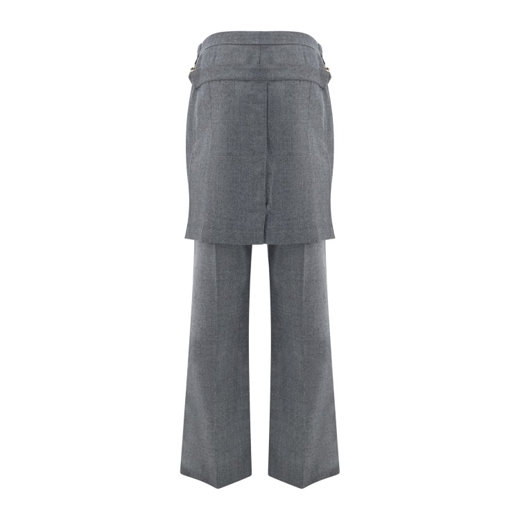 Shop Fendi Flannel Pants In Grey