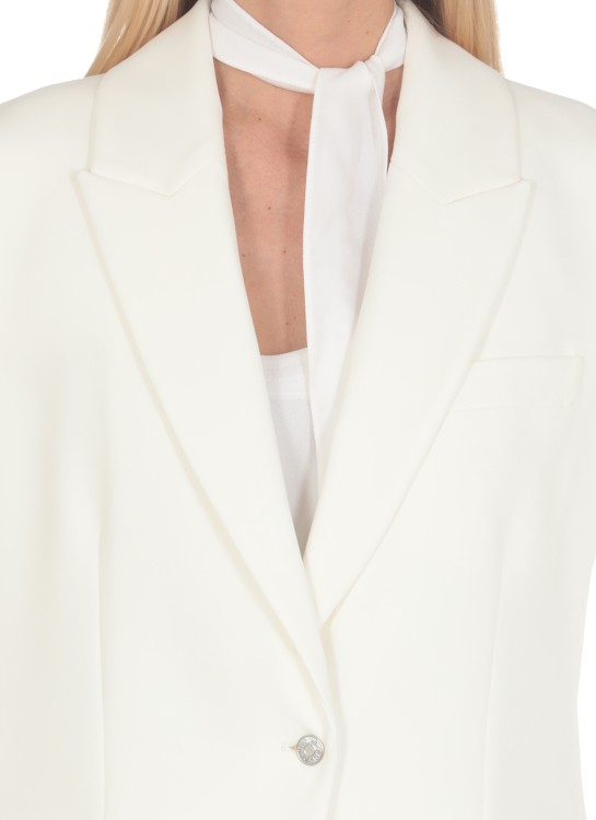 Shop Moschino Single-breasted Blazer In White