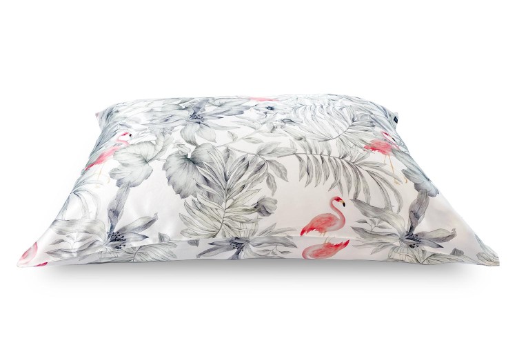 Shop Mayfairsilk Flamingos Pure Silk Pillowcase In White