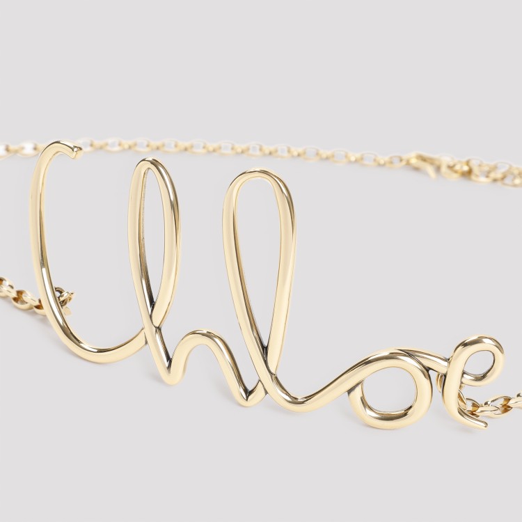 Chloé Vintage Gold Brass Belt In Neutrals
