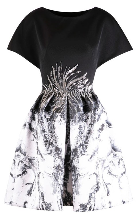Saiid Kobeisy Printed Satin Dress In Multi