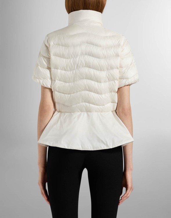 Shop Duvetica Short-sleeve Samilia Quilted Jacket In White