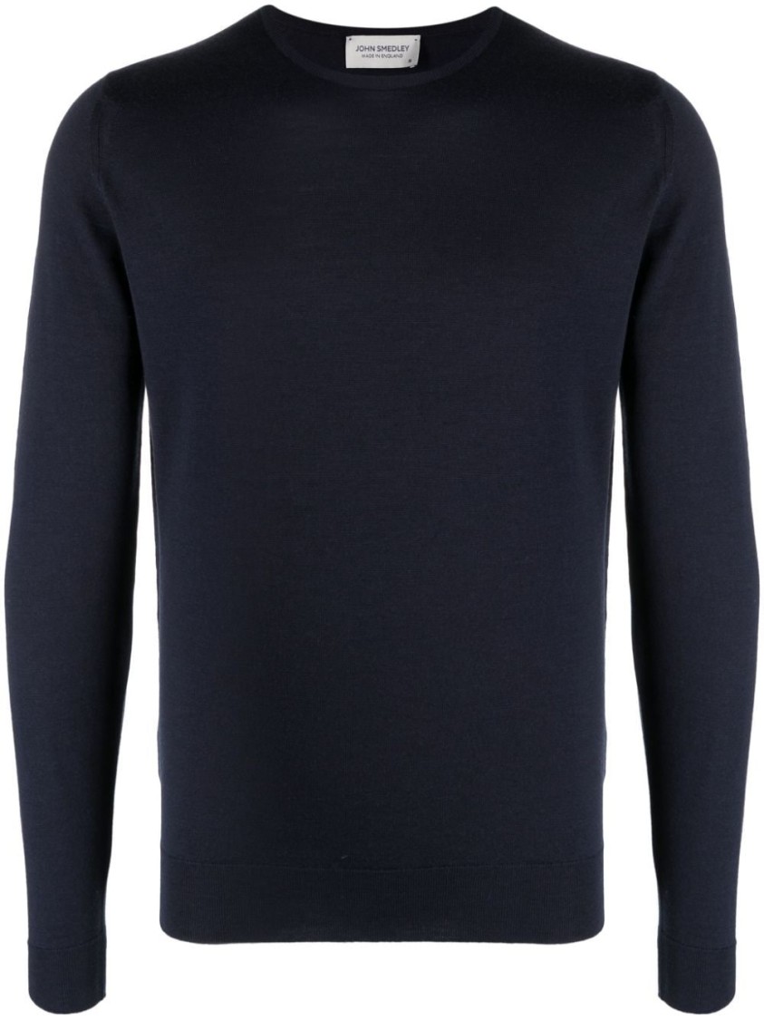 John Smedley Blue Merino Jumper In Black