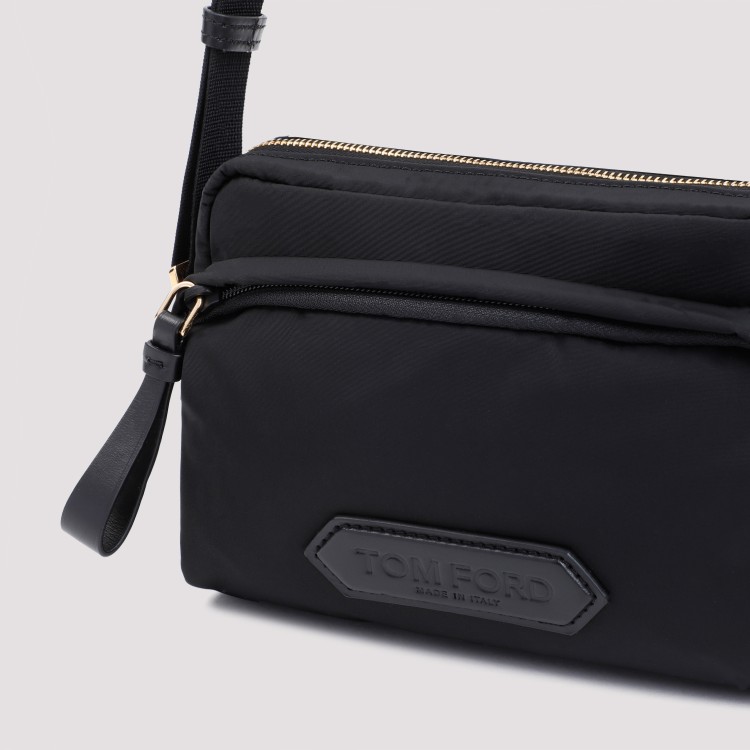 Tom Ford Black Mini Messenger Bag In Black