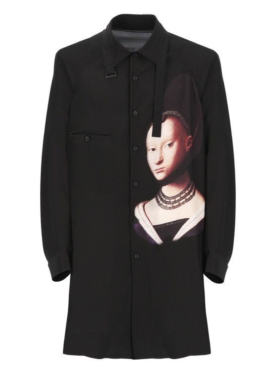 Shop Yohji Yamamoto Black Pour Homme Silk Shirt