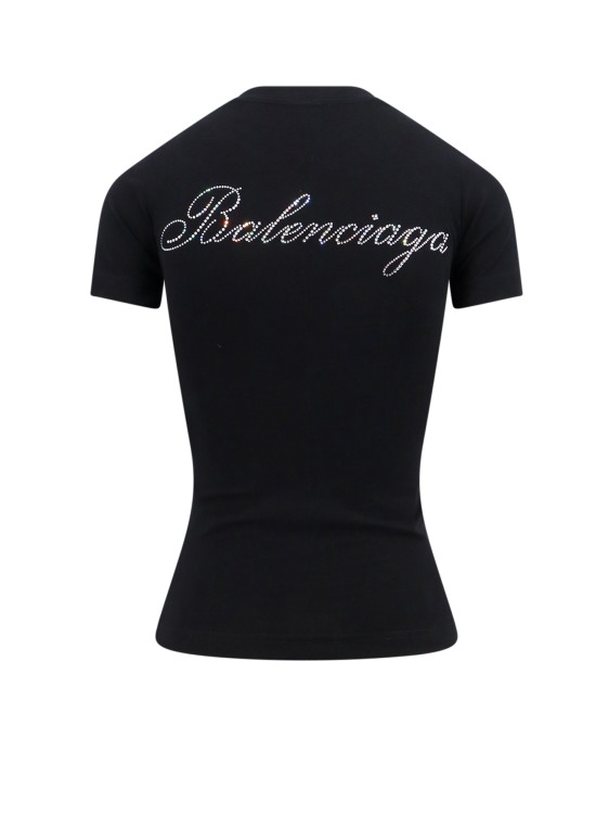 Shop Balenciaga Slim Fit Stretch Cotton T-shirt In Black