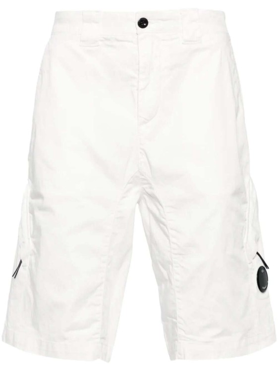 Shop C.p. Company Lens-detail White Bermuda Shorts