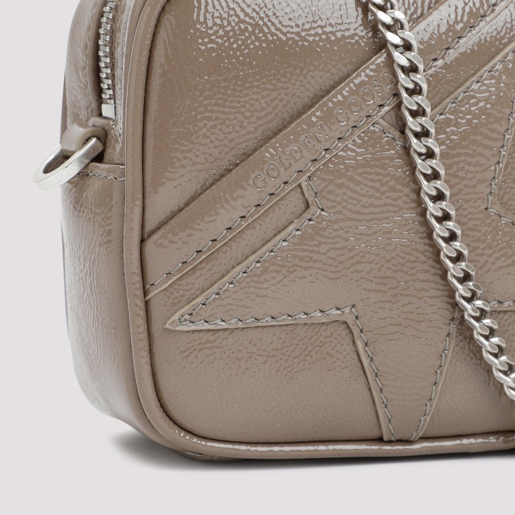 Shop Golden Goose Ash Calf Leather Mini Star Bag In Brown