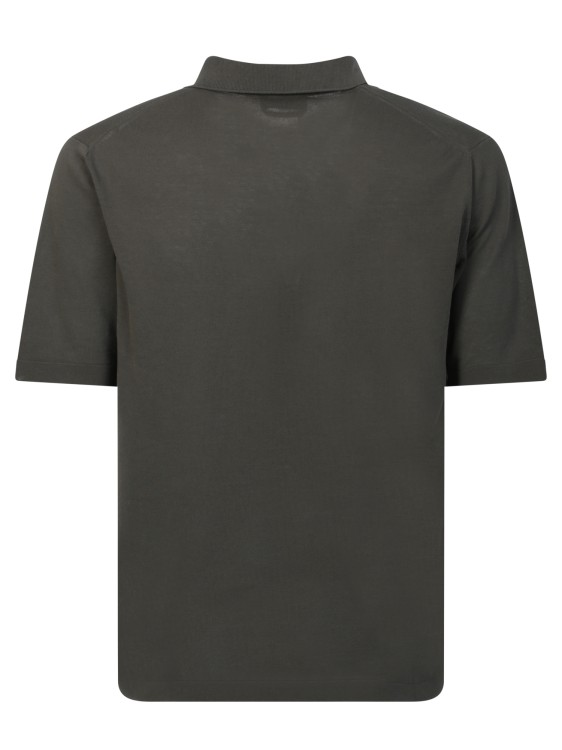 Shop Dell'oglio Military Green Cotton Polo Shirt