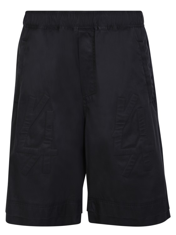 44 Label Group Embossed Logo Shorts In Black