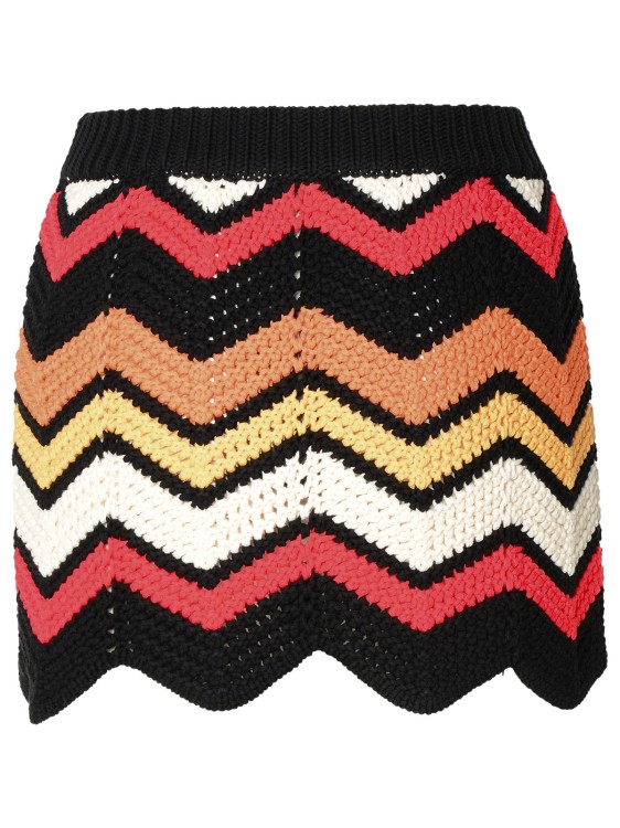 Shop Alanui Multicolor Cotton Blend Miniskirt
