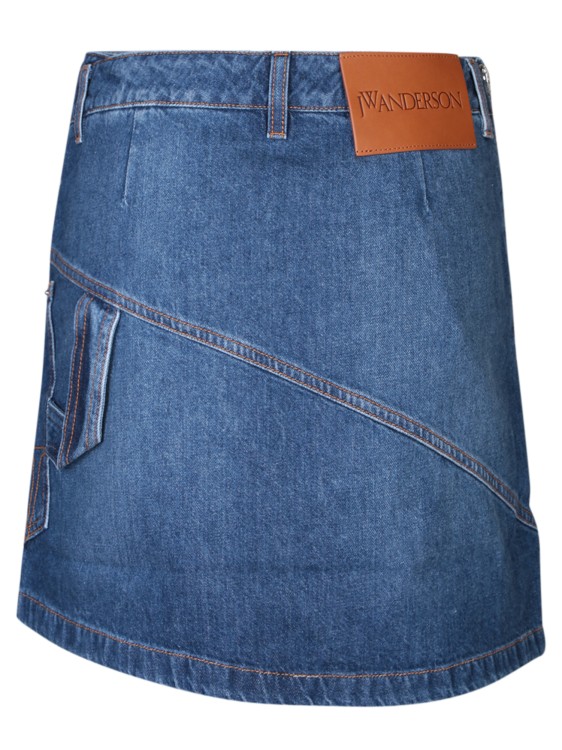 Shop Jw Anderson Cotton Skirt In Blue