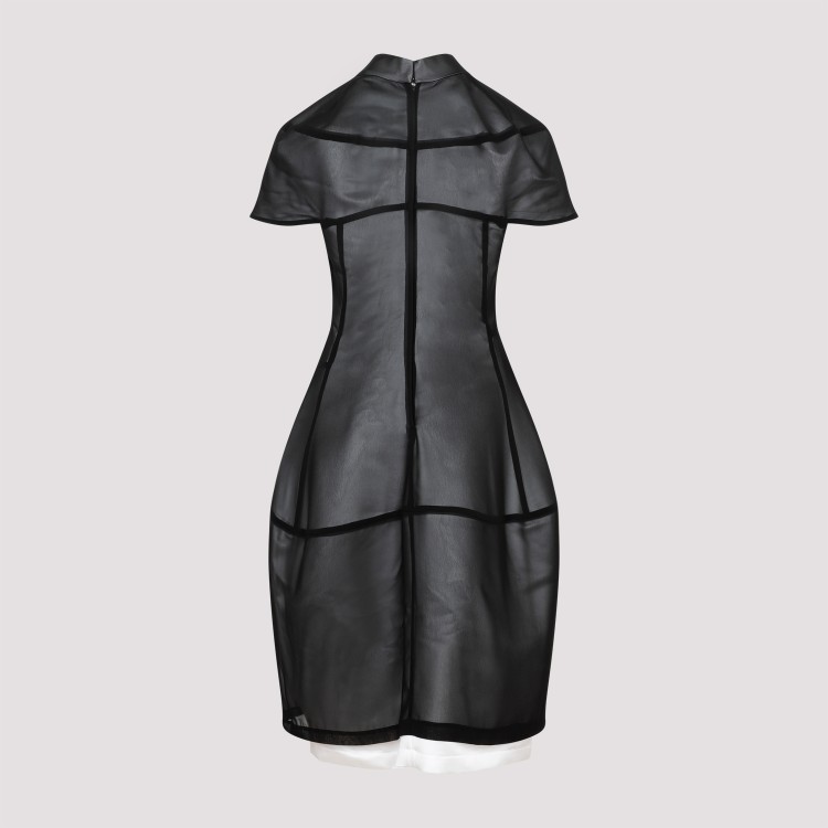 Shop Comme Des Garçons Polyester Mini Dress In Black