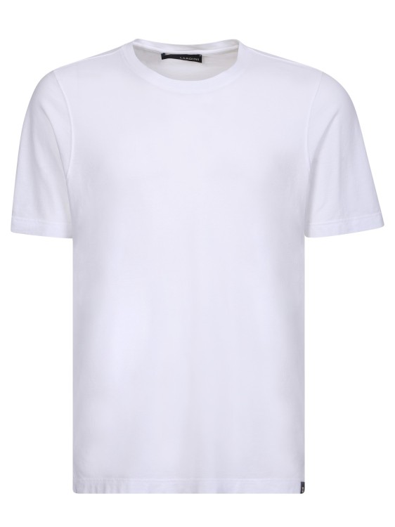 Shop Lardini Jersey Cotton T-shirt In Neutrals