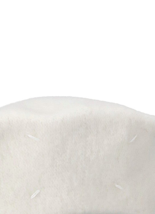 Shop Maison Margiela Heavy Wool Cap In White
