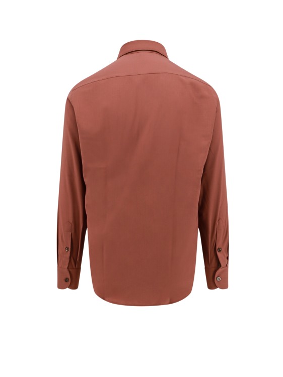 Shop Pt Torino Brown Wool Shirt