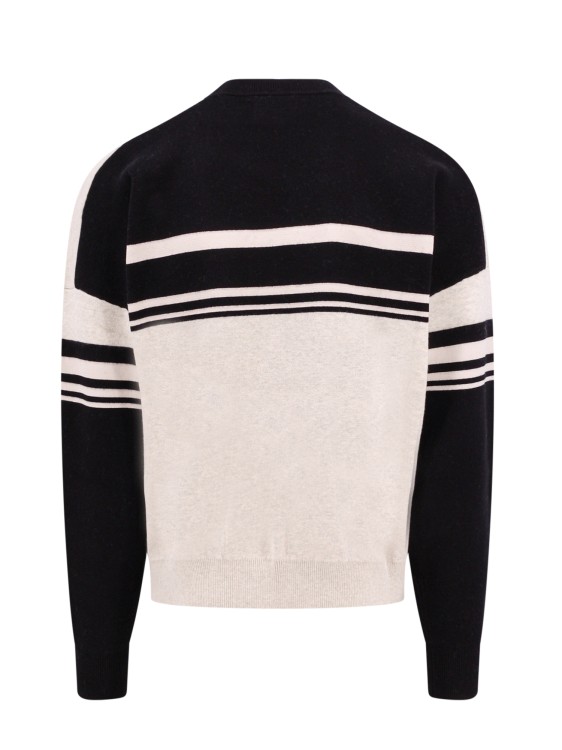 Shop Isabel Marant Frontal Logo Organic Cotton Blend Sweater In Black