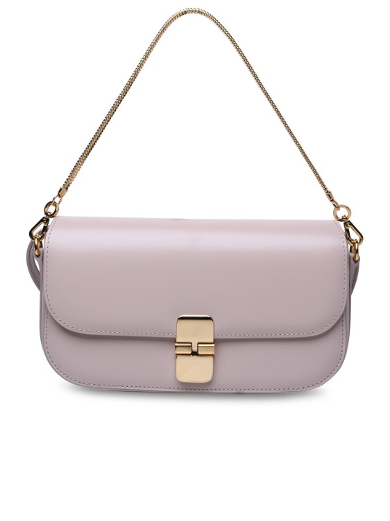 Shop Apc Grace' Pink Leather Bag In Grey