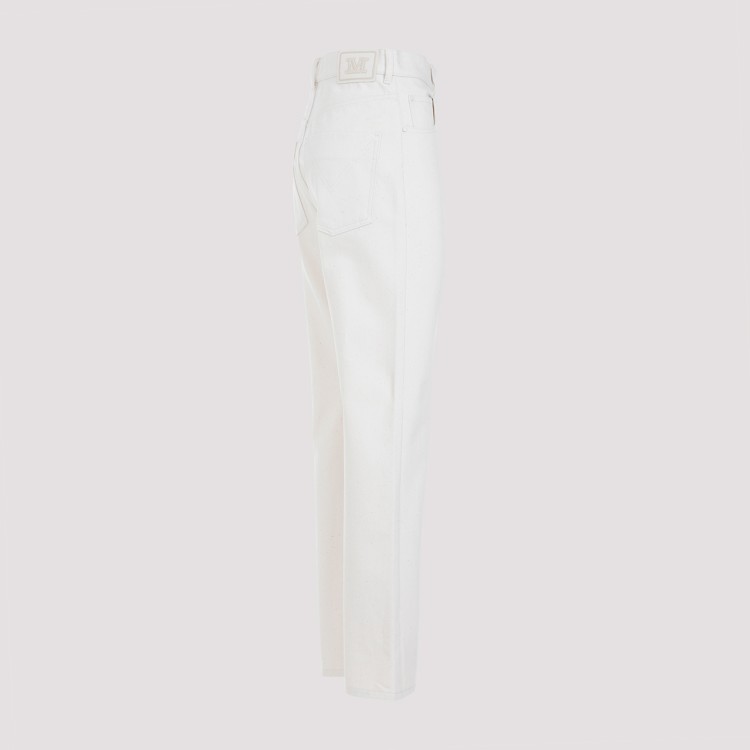 Shop Max Mara Achille White Cotton Pants