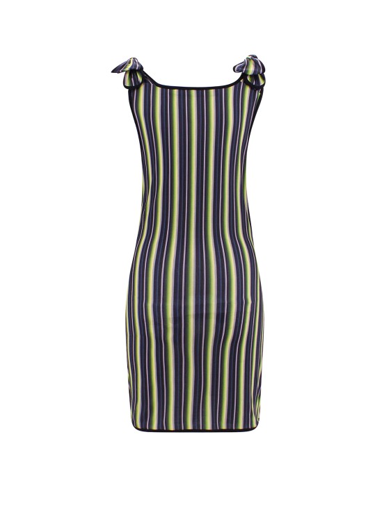 Shop Chopova Lowena Jersey Dress With Striped Print In Grey