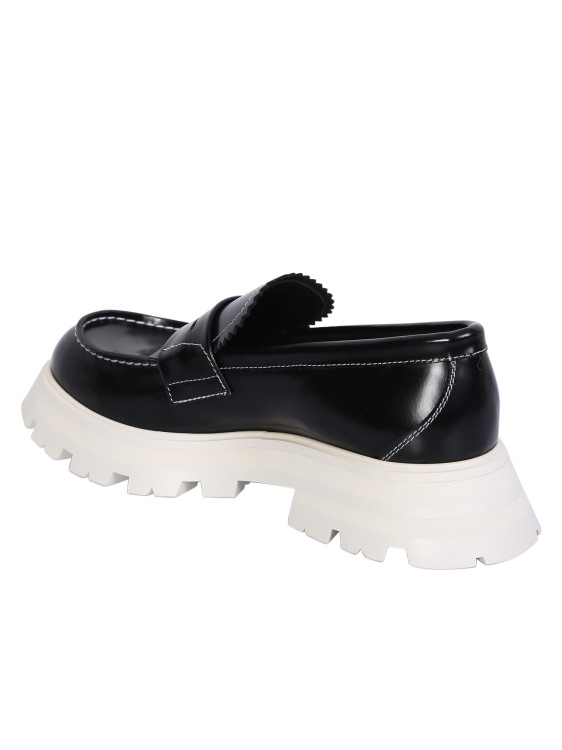 Alexander Mcqueen Ridged-rubber Sole Loafers In Black
