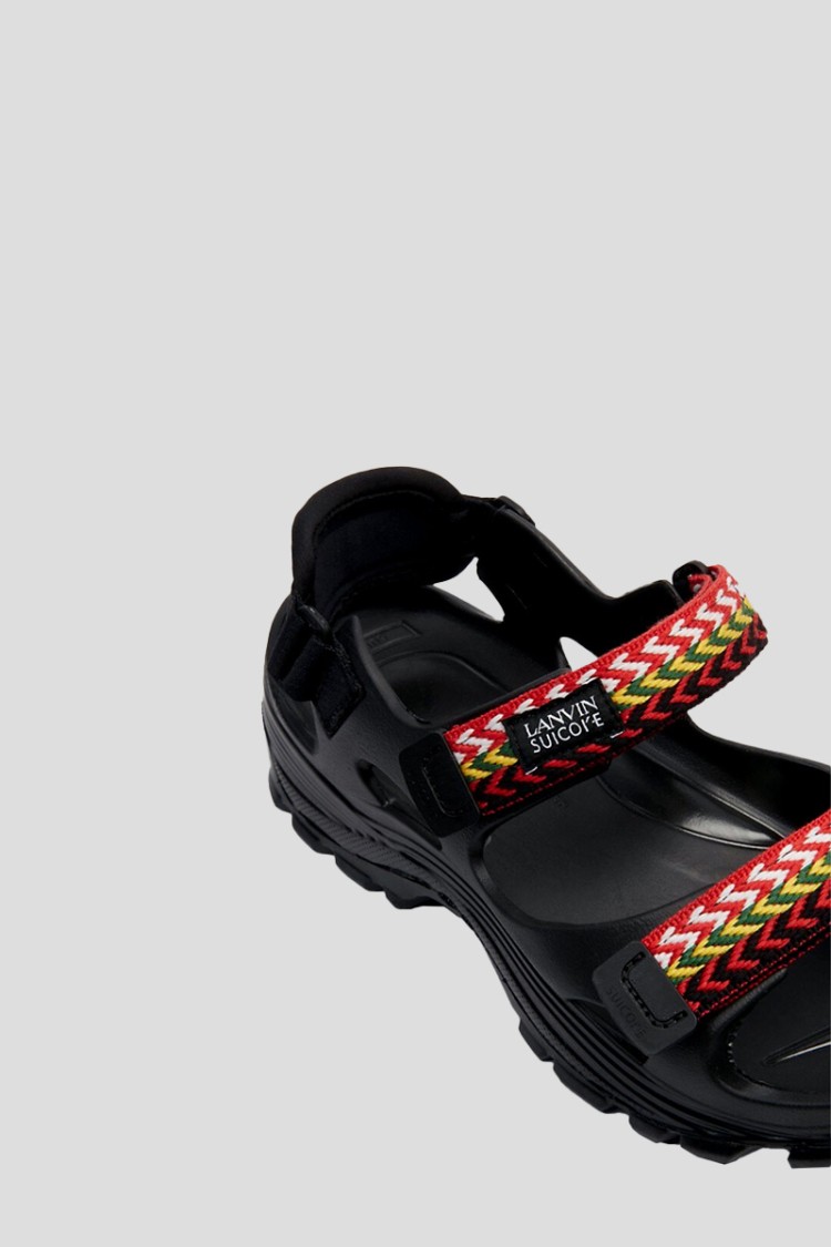 Suicoke X Lanvin Man Sandals Black Size 9 Eva (ethylene - Vinyl - Acetate) In Black