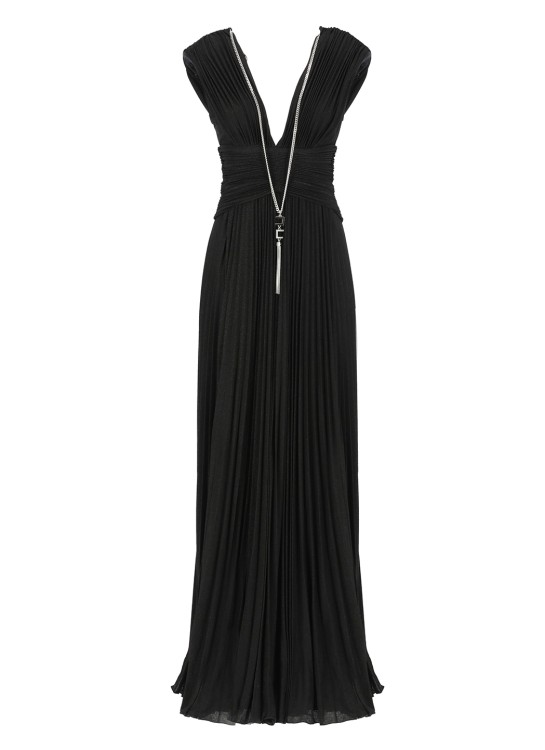 Shop Elisabetta Franchi Red Carpet Lurex Dress In Black