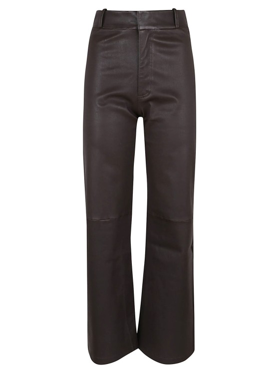 Shop Arma Giacinta Leather Trousers In Black