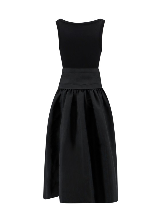 Shop Alexander Mcqueen Organic Cotton Dress With Frontal Bow In Black