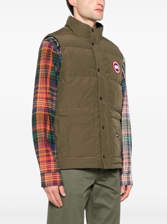 Shop Canada Goose Freestyle Crew Sleeveless Jacket In Green