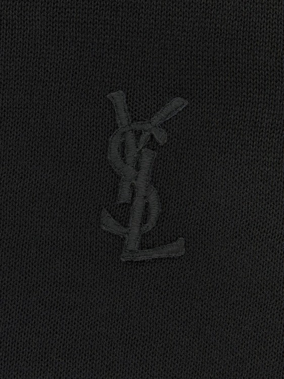 Shop Saint Laurent Silk Sweater In Black