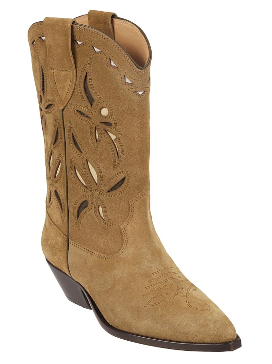 Shop Isabel Marant Beige Suede Pointed Toe Boots In Brown