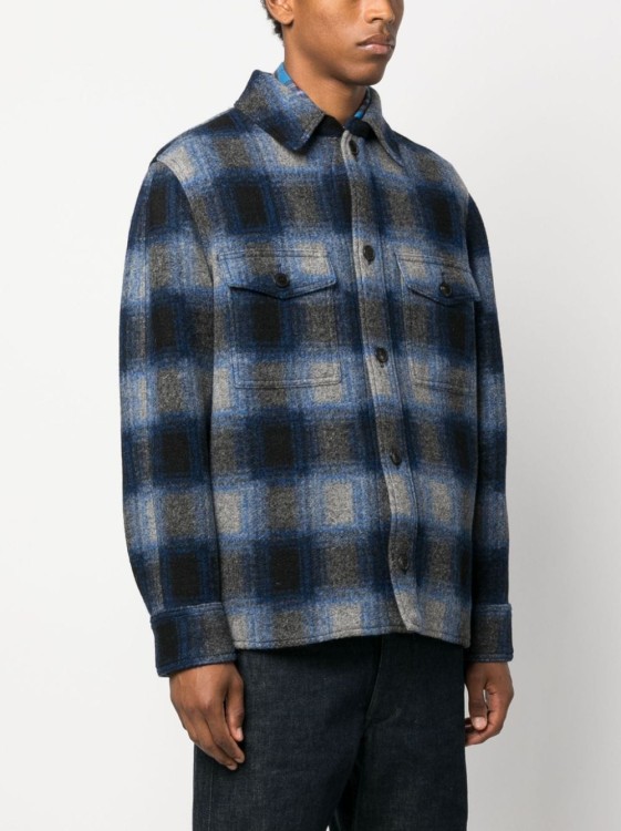 Shop Marant Plaid Check-pattern Shirt In Grey