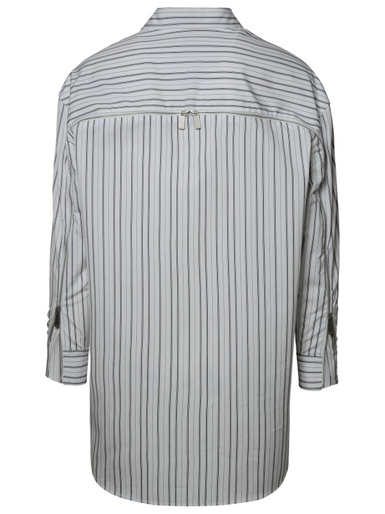 Shop Off-white Zip Stripe Shirt In Grey