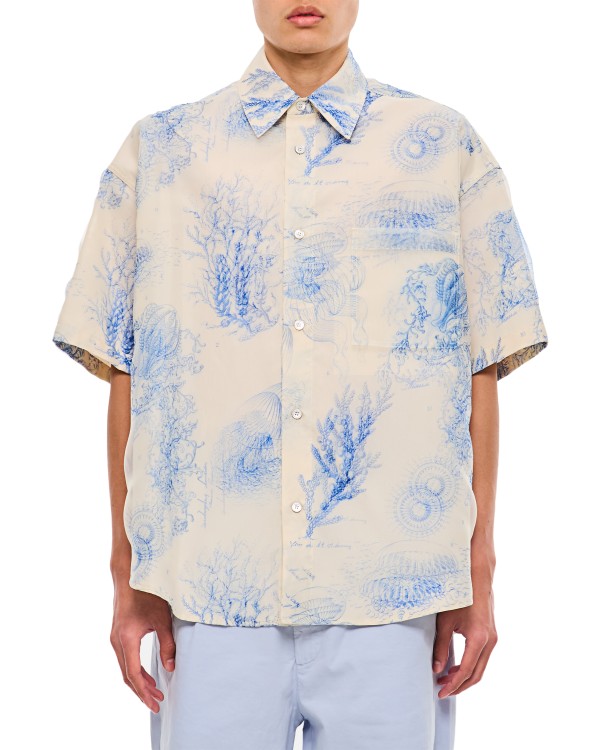 Shop Wooyoungmi Printed Cotton Shirt In Neutrals