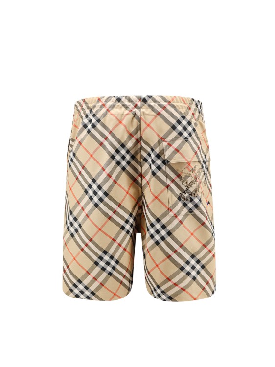 Shop Burberry Traditional Check Nylon Bermuda Shorts In Neutrals