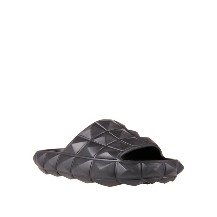 Shop Valentino Bedford Slippers In Grey