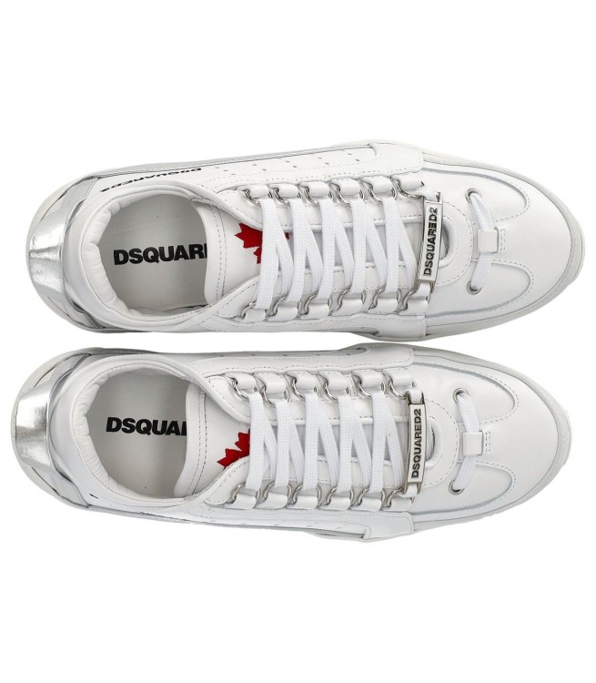 Shop Dsquared2 Legendary White And Silver Sneaker